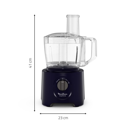 Moulinex FP242810 robot da cucina 800 W 2,4 L Nero, Trasparente