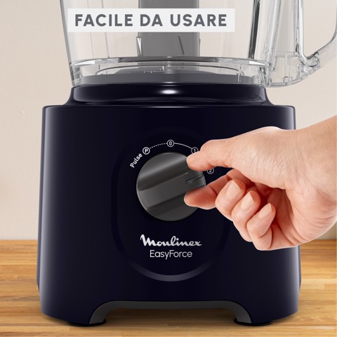 Moulinex FP242810 robot da cucina 800 W 2,4 L Nero, Trasparente