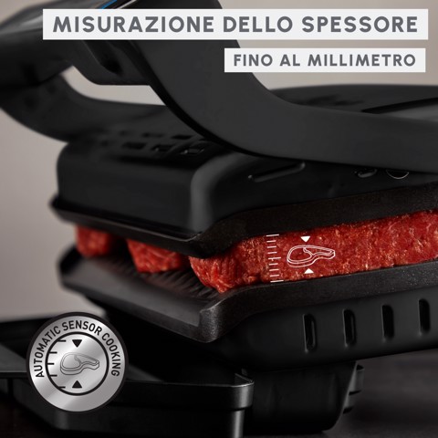 Moulinex OptiGrill+ XL, Griglia a Contatto Intelligente, Risultati Perfetti, Nessun Monitoraggio, 9 Programmi Automatici, Superficie Extra Large