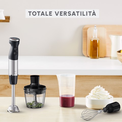 Moulinex Quickchef+, Frullatore a immersione, Tecnologia con lame Powelix per una miscelazione rapida