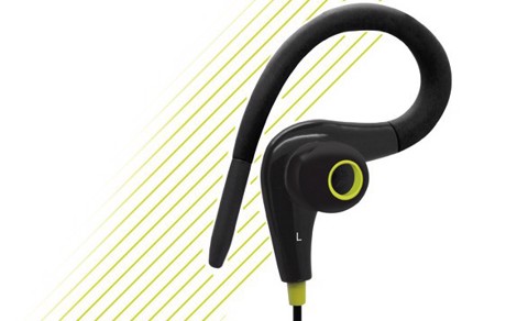 MySound Auricolare sport micr. In-ear, nero/giallo