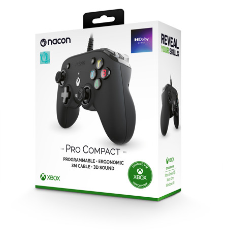 NACON Pro Compact Controller Nero USB Gamepad Xbox One, Xbox Series S, Xbox Series X