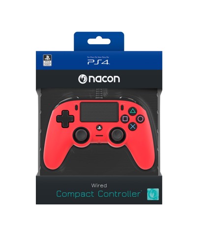 NACON PS4OFCPADRED periferica di gioco Rosso Gamepad Analogico/Digitale PlayStation 4