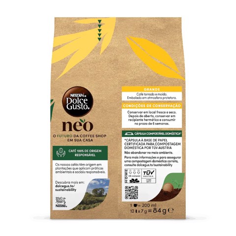 Nescafé Dolce Gusto NEO Tostatura media cialde compostabili 12 pz
