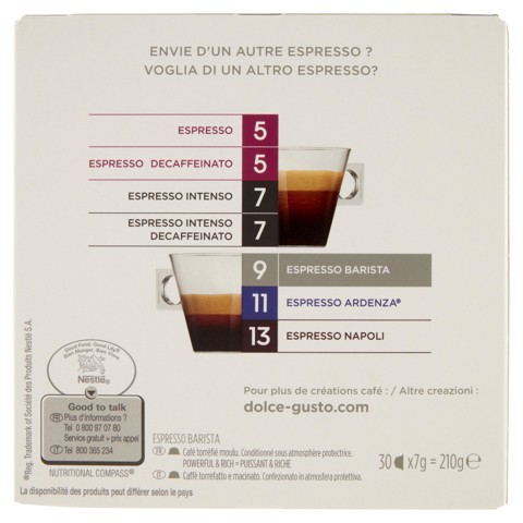 Nescafé Dolce Gusto Caffè Espresso Barista 30 Capsule
