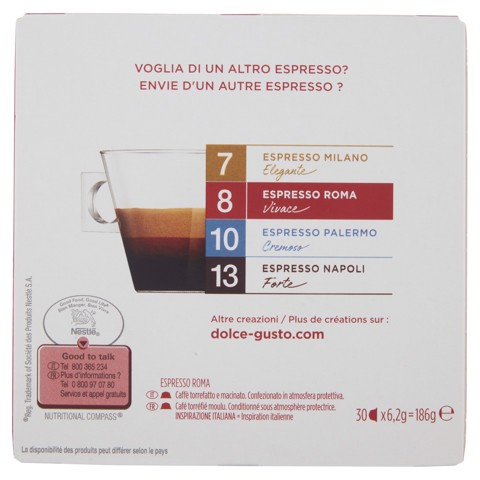 Nescafé Dolce Gusto Caffè Espresso Roma 30 Capsule