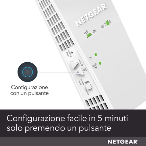 Netgear EX6250 Ripetitore di rete Bianco 10, 100, 1000 Mbit/s