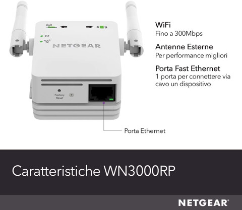 Netgear WN3000RP Ripetitori WiFi Mesh