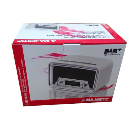 New Majestic DAB-842N Orologio Digitale Nero, Bianco