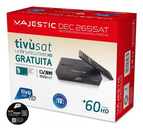 New Majestic DEC 265 SAT Satellite HD Nero