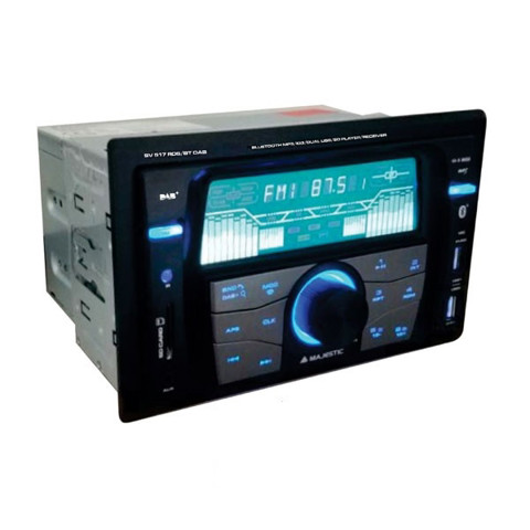 New Majestic SV-517 Autoradio Dab Plus Due Din,Pds,4X45W,2Usb,Aux,Sd Nero 180 W