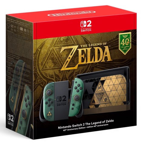 Nintendo Switch 2 - The Legend of Zelda - 40th Anniversary Edition console da gioco portatile 20,1 cm (7.9") 256 GB Touch screen Wi-Fi Nero, Verde, Oro