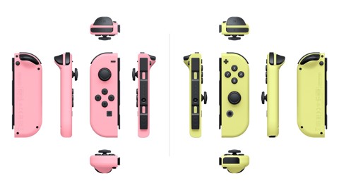 Nintendo Switch - Set da due Joy-Con Rosa Pastello/Giallo pastello