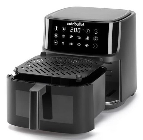 NutriBullet CrispLite Vision Singolo 8 L Indipendente 2000 W Friggitrice ad aria calda Nero