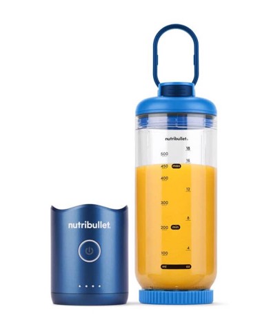 NutriBullet Flex – Mini Frullatore Compatto e Portatile, Ricaricabile USB-C, Smoothie Maker To Go, Blu (NBP013BL)