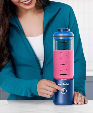 NutriBullet Flex – Mini Frullatore Compatto e Portatile, Ricaricabile USB-C, Smoothie Maker To Go, Blu (NBP013BL)
