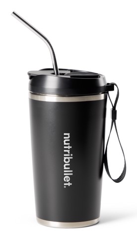NutriBullet Flip – Frullatore Compatto, Ricaricabile USB-C, Mantenimento Freddo 24h, Smoothie Maker, Nero (NBP016B)