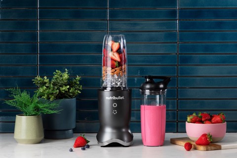 NutriBullet NB1206DGCC 0,9 L Frullatore da tavolo 1200 W Nero, Trasparente