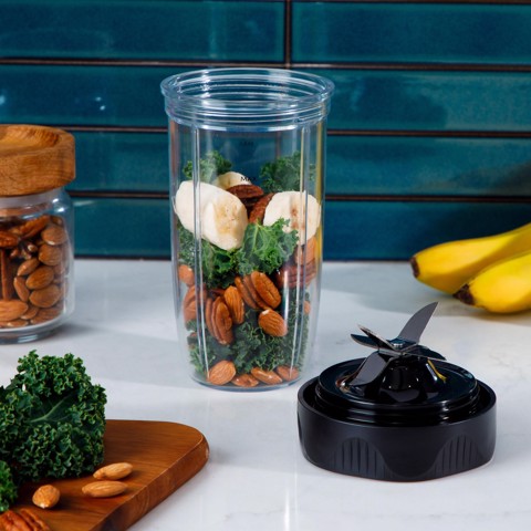 NutriBullet NB1206DGCC 0,9 L Frullatore da tavolo 1200 W Nero, Trasparente
