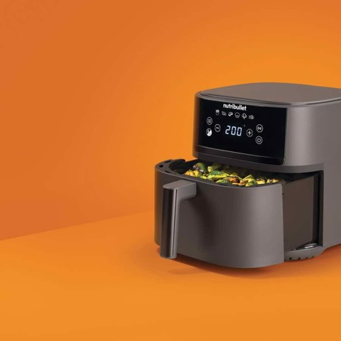 NutriBullet NBA0611DG friggitrice Singolo 6 L Indipendente 1700 W Friggitrice ad aria calda Grigio