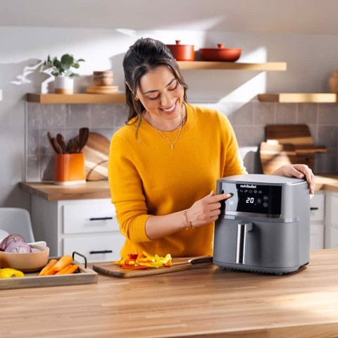 NutriBullet NBA0611DG friggitrice Singolo 6 L Indipendente 1700 W Friggitrice ad aria calda Grigio
