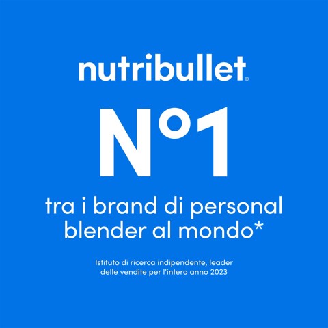 NutriBullet Portable – Mini Frullatore Compatto e Portatile, Ricaricabile USB-C, Smoothie Maker, Blu (NBP003NBL)