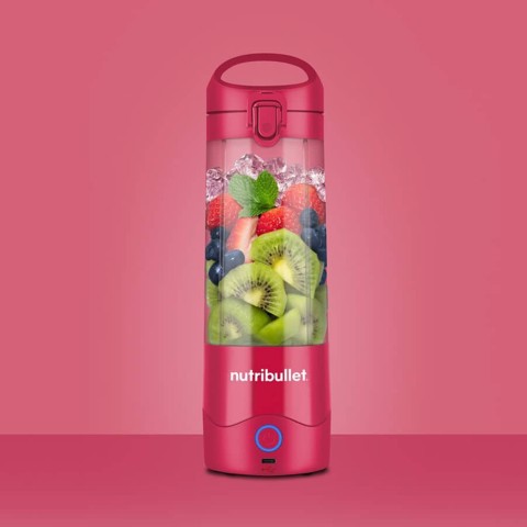 NutriBullet Portable – Mini Frullatore Compatto e Portatile, Ricaricabile USB-C, Smoothie Maker, Magenta (NBP003MA)