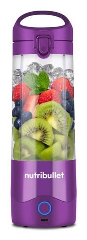 NutriBullet Portable – Mini Frullatore Compatto e Portatile, Ricaricabile USB-C, Smoothie Maker, Viola (NBP003PU)