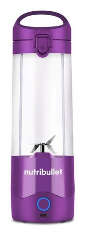 NutriBullet Portable – Mini Frullatore Compatto e Portatile, Ricaricabile USB-C, Smoothie Maker, Viola (NBP003PU)