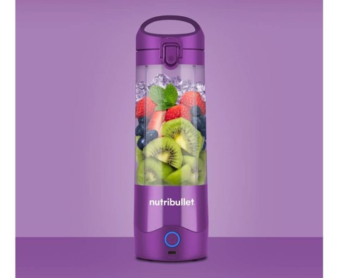 NutriBullet Portable – Mini Frullatore Compatto e Portatile, Ricaricabile USB-C, Smoothie Maker, Viola (NBP003PU)