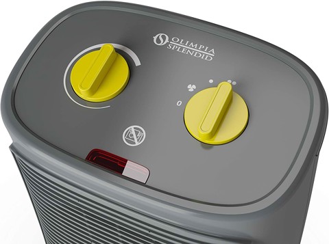 Olimpia Splendid Caldo Rock O Interno Grigio, Giallo 2000 W Riscaldatore ambiente elettrico con ventilatore