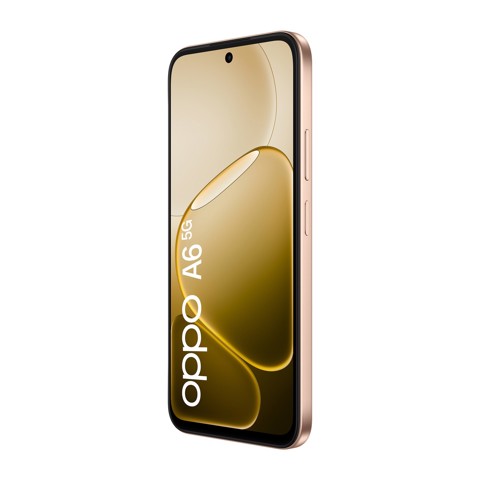 OPPO A6 5G AI Smartphone, doppia fotocamera 50MP+2, Selfie 8MP, Display 6.75” 120HZ IPS HD+, 6550mAh, RAM 6GB(Esp2GB/4GB/6GB)+ROM 256GB [Versione Italia], Aurora Gold