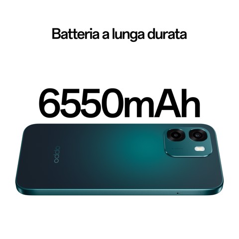 OPPO A6 5G AI Smartphone, doppia fotocamera 50MP+2, Selfie 8MP, Display 6.75” 120HZ IPS HD+, 6550mAh, RAM 6GB(Esp2GB/4GB/6GB)+ROM 256GB [Versione Italia], Sapphire Black