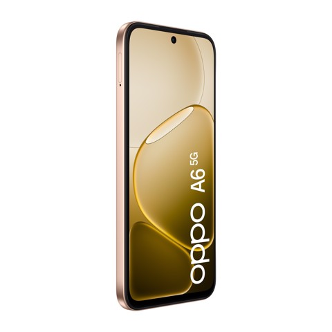 OPPO A6 5G AI Smartphone, doppia fotocamera 50MP+2, Selfie 8MP, Display 6.75” 120HZ IPS HD+, 6550mAh, RAM 6GB(Esp2GB/4GB/6GB)+ROM 256GB [Versione Italia], Aurora Gold