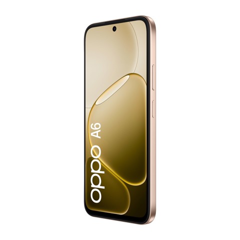 OPPO A6 AI Smartphone, doppia fotocamera 50MP+2, Selfie 8MP, Display 6.75” 120HZ IPS HD+, 6550mAh, RAM 6GB(Esp2GB/4GB/6GB)+ROM 256GB [Versione Italia], Aurora Gold