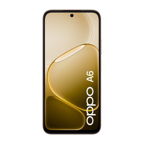 OPPO A6 AI Smartphone, doppia fotocamera 50MP+2, Selfie 8MP, Display 6.75” 120HZ IPS HD+, 6550mAh, RAM 6GB(Esp2GB/4GB/6GB)+ROM 256GB [Versione Italia], Aurora Gold