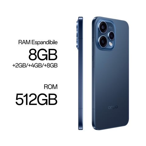 OPPO Reno15 5G AI Smartphone, Tripla fotocamera 50+50+8MP, Selfie 50MP, Display 6.59” 120HZ AMOLED FHD+, 6500mAh, RAM 8GB(Esp2GB/4GB/8GB)+ROM 512GB [Versione Italia], Twilight Black