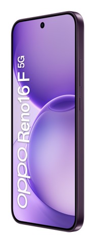 OPPO Reno16 F 5G AI Smartphone, Tripla fotocamera 50+8+50MP, Selfie 50MP, Display 6.57” 120HZ AMOLED FHD+, 6500mAh, RAM 8GB(Esp2GB/4GB/8GB)+ROM 256GB [Versione Italia], Purple Black
