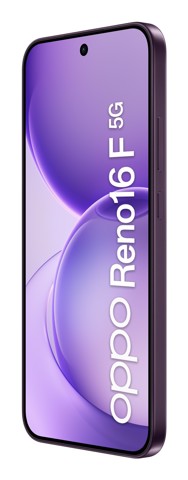 OPPO Reno16 F 5G AI Smartphone, Tripla fotocamera 50+8+50MP, Selfie 50MP, Display 6.57” 120HZ AMOLED FHD+, 6500mAh, RAM 8GB(Esp2GB/4GB/8GB)+ROM 256GB [Versione Italia], Purple Black
