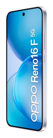 OPPO Reno16 F 5G AI Smartphone, Tripla fotocamera 50+8+50MP, Selfie 50MP, Display 6.57” 120HZ AMOLED FHD+, 6500mAh, RAM 8GB(Esp2GB/4GB/8GB)+ROM 256GB [Versione Italia], Pop White