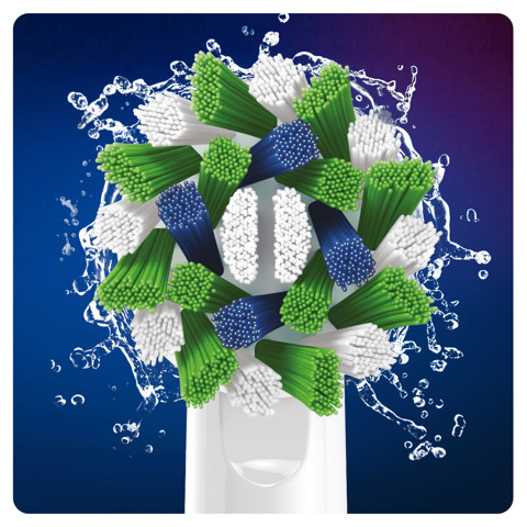 Oral-B CrossAction Testine Di Ricambio (Confezione Da 9 Pezzi), Con Tecnologia CleanMaximiser,