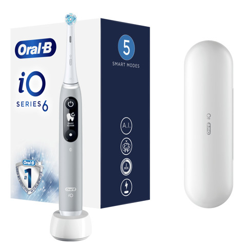 Oral-B iO Series 6 80351524 spazzolino elettrico Adulto Spazzolino a vibrazione Grigio