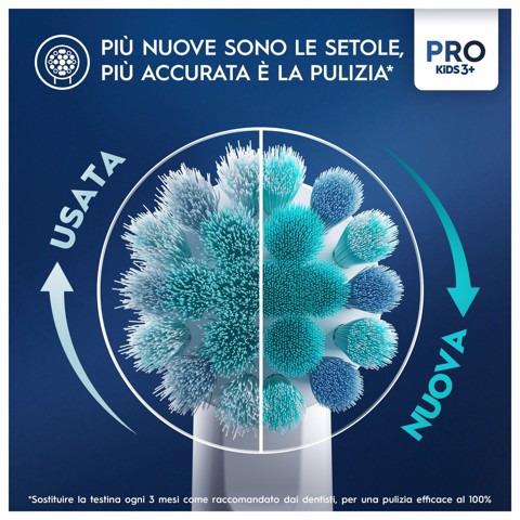 Oral-B Spazzolino Elettrico Ricaricabile Pro Kids con personaggi Marvel Spider-Man, 2 Testine, da 3 Anni In Su. 1 Spazzolino