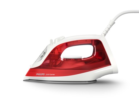 Philips 2000 series DST2010/40 ferro da stiro Ferro a vapore Piastra antiaderente Rosso, Bianco