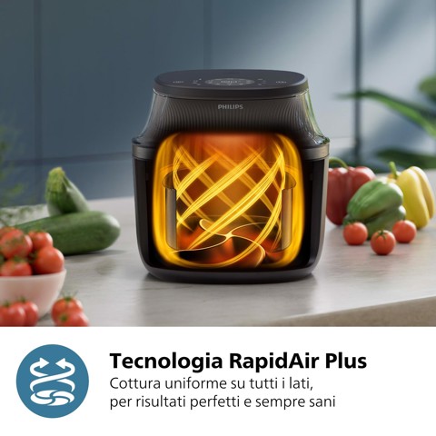 Philips 3000 series NA332/00 Airfryer 6.2 L, Friggitrice ad aria 16 in 1, App ricettario