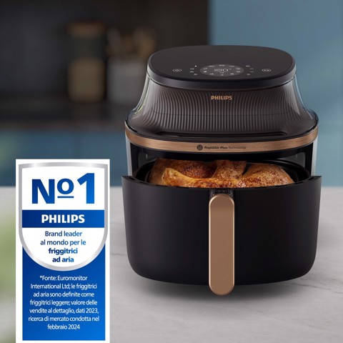 Philips 3000 series NA332/00 Airfryer 6.2 L, Friggitrice ad aria 16 in 1, App ricettario