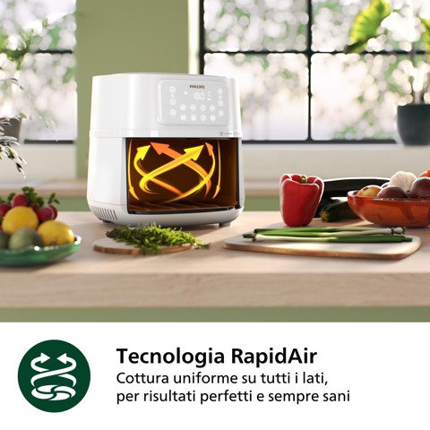 Philips 5000 series Airfryer HD9285/00, 7.2L, Friggitrice 16-in-1, App per ricette