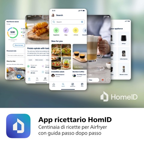 Philips 5000 series Airfryer HD9285/00, 7.2L, Friggitrice 16-in-1, App per ricette