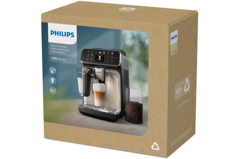 Philips 5500 series LatteGo EP5547/90 Macchina caffè automatica, 20 bevande, cappuccinatore, 1.8 L, macine in ceramica