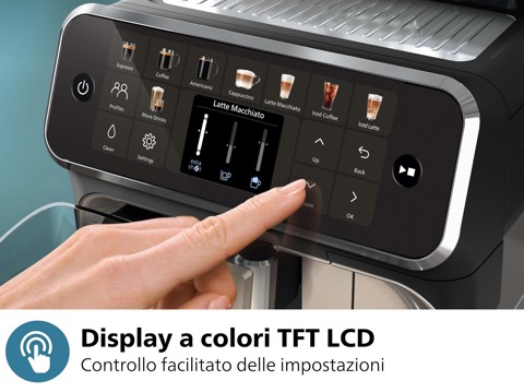 Philips 5500 series LatteGo EP5547/90 Macchina caffè automatica, 20 bevande, cappuccinatore, 1.8 L, macine in ceramica
